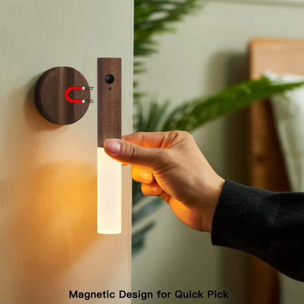 Magnetic Multifunctional Smart Motion Sensor LED Night Light with USB Rechargeable TYPE-C for Closets and Wardrobes
