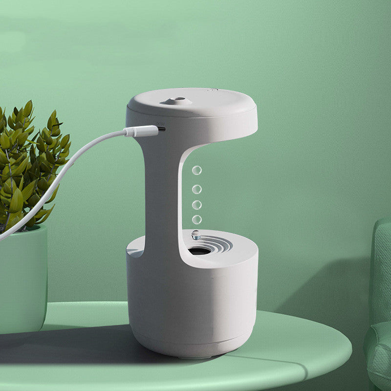 Anti-Gravity Humidifier with Clock and Aroma Diffuser - Large Capacity, Silent Operation for Home and Office Use