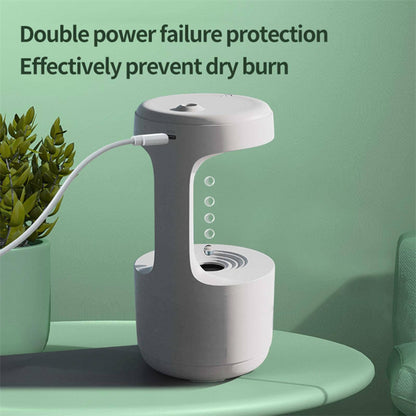 Anti-Gravity Humidifier with Clock and Aroma Diffuser - Large Capacity, Silent Operation for Home and Office Use