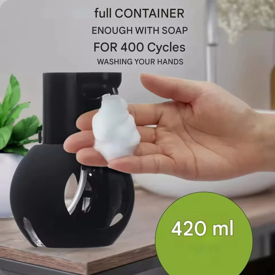 Automatic Touchless Foaming Soap Dispenser - 380ml USB Rechargeable with 4 Adjustable Levels, Eco-Friendly Design