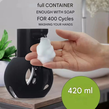 Automatic Touchless Foaming Soap Dispenser - 380ml USB Rechargeable with 4 Adjustable Levels, Eco-Friendly Design