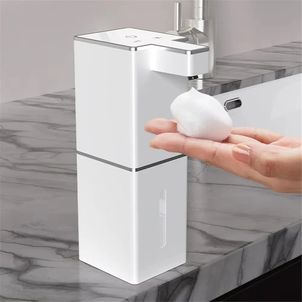 Automatic Touchless Foaming Soap Dispenser - 380ml USB Rechargeable with 4 Adjustable Levels, Eco-Friendly Design