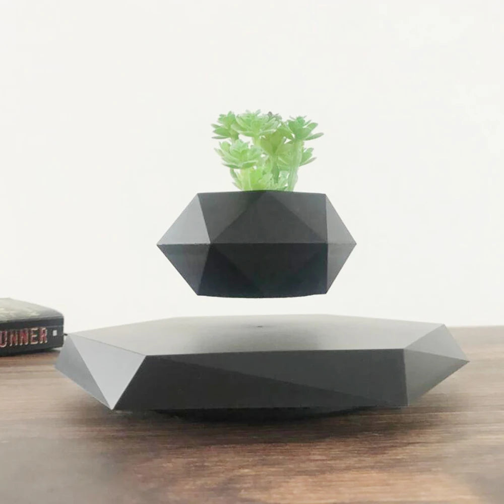 Levitating Air Bonsai Planter - Magnetic Suspension Floating Pot for Desk Decor