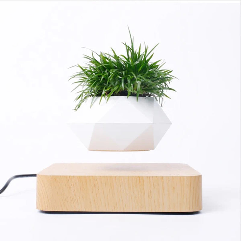 Levitating Air Bonsai Planter - Magnetic Suspension Floating Pot for Desk Decor