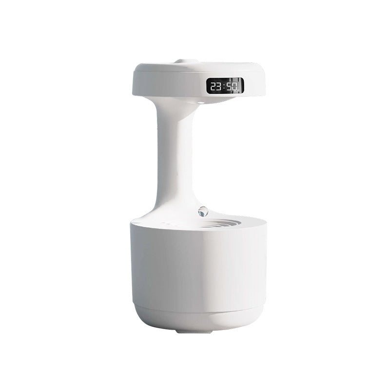 Anti-Gravity Humidifier with Clock and Aroma Diffuser - Large Capacity, Silent Operation for Home and Office Use