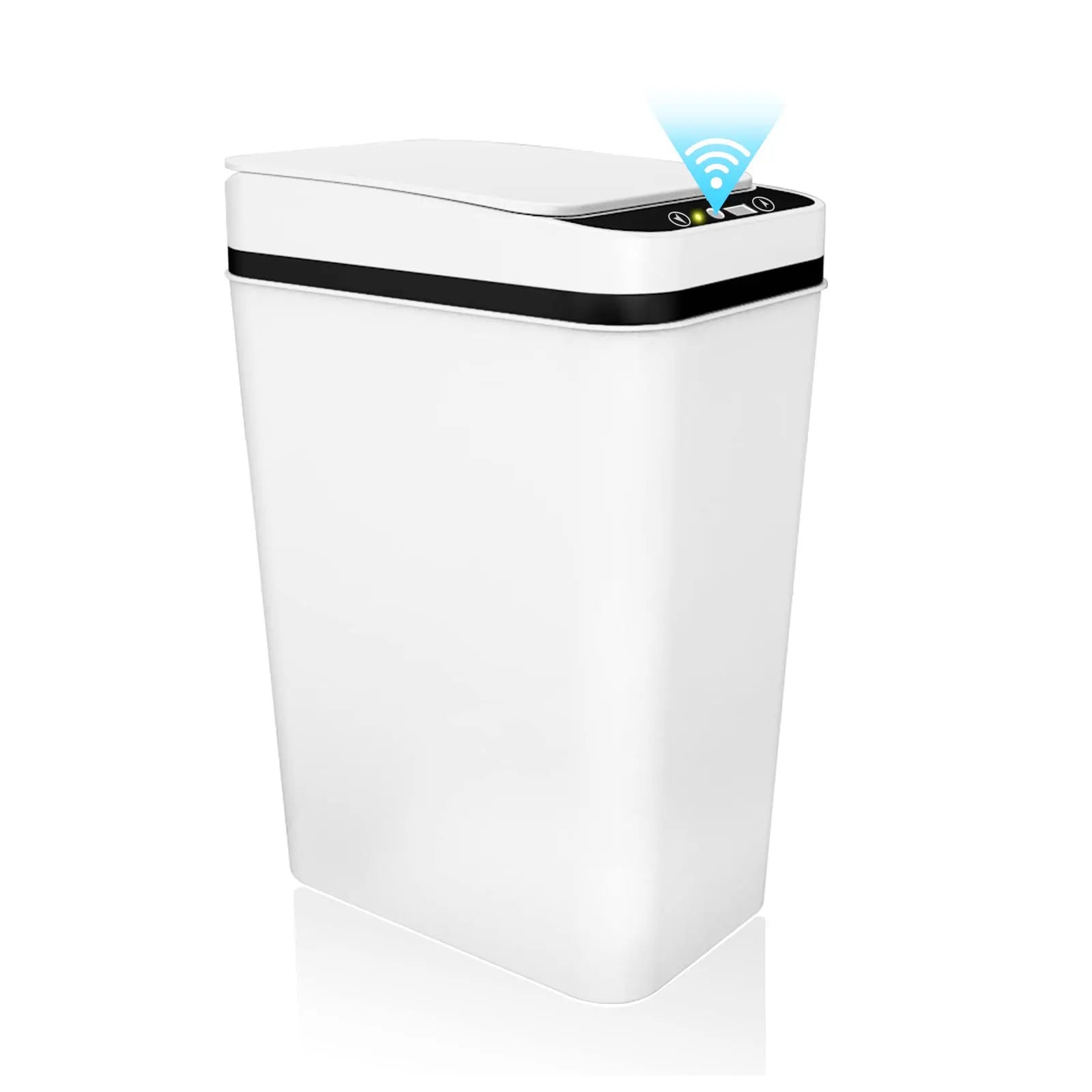 Touchless Automatic Bathroom Trash Can with Lid - Slim Motion Sensor Smart Bin for Bedroom, Office, and Living Room