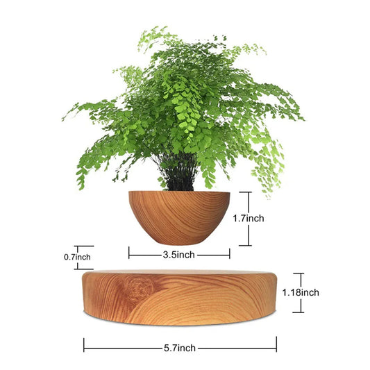 Levitating Air Bonsai Planter - Magnetic Suspension Floating Pot for Desk Decor
