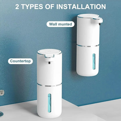 Automatic Touchless Foaming Soap Dispenser - 380ml USB Rechargeable with 4 Adjustable Levels, Eco-Friendly Design
