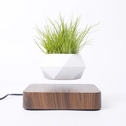 Levitating Air Bonsai Planter - Magnetic Suspension Floating Pot for Desk Decor